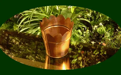 Balde Florero Girasol Cobrizado - Códigos 2053 - Artesanía Decorativa Matilde Lira