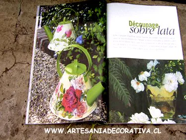 Baldes y Piezas con Técnica Decoupage Decorativo - Artesanía Decorativa Matilde Lira
