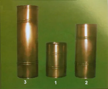 Floreros Tubo Cobrizados (20, 30 y 40 cm) - Códigos 2030 C, 2031 C, 2032 C - Artesanía Decorativa Matilde Lira
