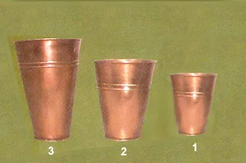 Floreros Vaso Cobrizados (Nº 1, 2 y 3) - Códigos 2035 C, 2036 C, 2037 C - Artesanía Decorativa Matilde Lira