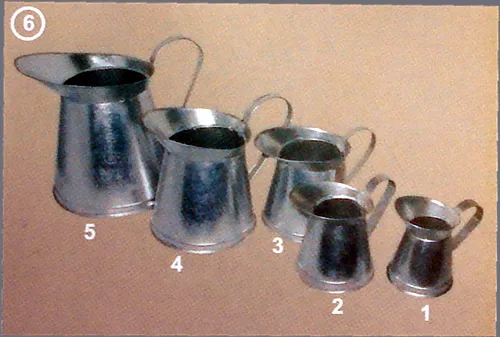 Jarras Anchas de Latón (Nº 1 al Nº 5) - Códigos 1136 L, 1137 L, 1138 L, 1139 L, 1140 L - Artesanía Decorativa Matilde Lira