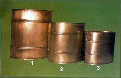 Papeleros y Revisteros Cobrizados o Envejecidos - Códigos 2407 C, 2406 C, 2405 C - Artesanía Decorativa Matilde Lira